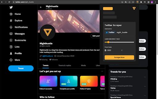 X Twitter Scraper screenshot