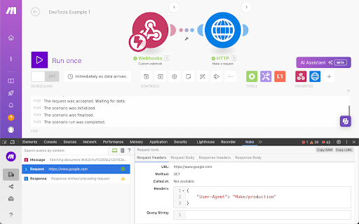 Make DevTool screenshot