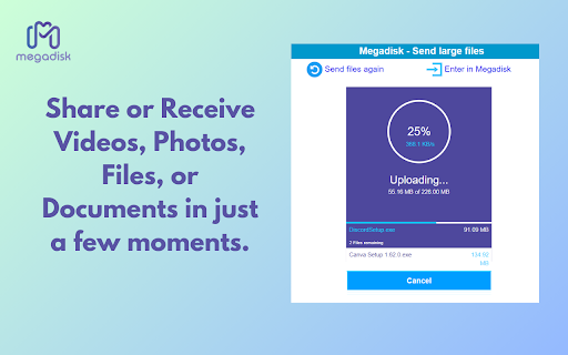 Megadisk - Send large files screenshot