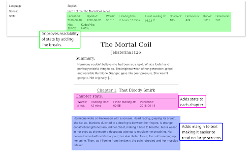 AO3 Enhancements screenshot