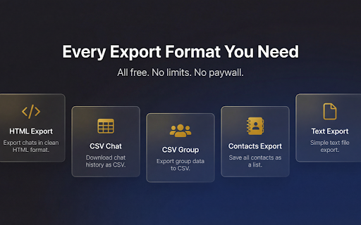 WAnalysis - Free WhatsApp Exporter: Save Chats & Conversations for Backup screenshot