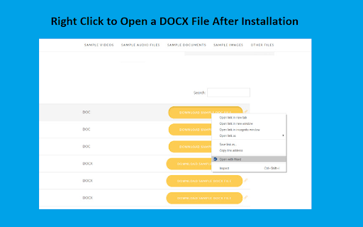 Open with Google Docs screenshot