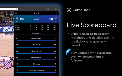 Live NBA Scores & Stats - GameDash screenshot