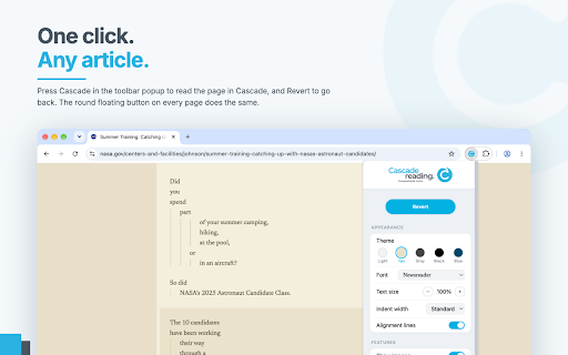 Cascade Reading screenshot