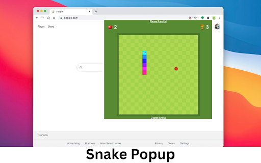 Snake Popup screenshot