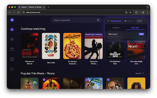 Stremio Party screenshot