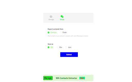 WA Contacts Extractor screenshot