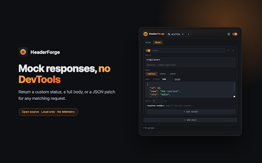 HeaderForge screenshot