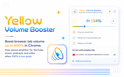 Yellow Volume Booster screenshot