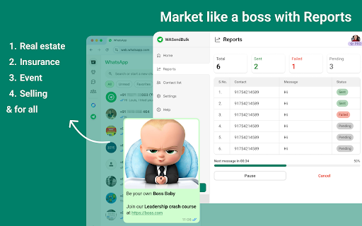 WASendBulk Bulk WhatsApp Sender for FREE screenshot