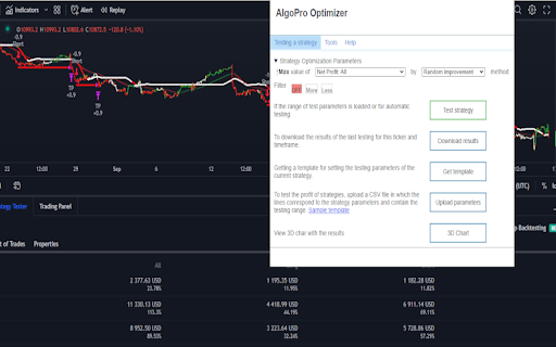 AlgoPro Optimizer screenshot