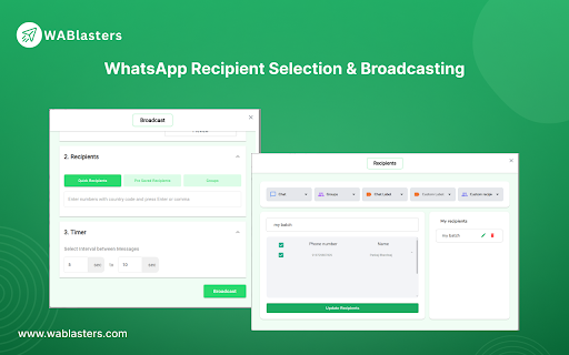 WABlasters | Secure WhatsApp Bulk Sender & AI Reply screenshot