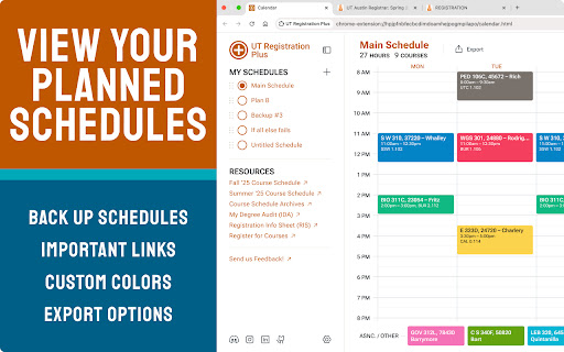 UT Registration Plus screenshot