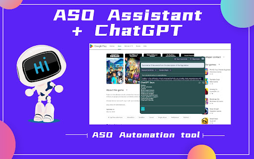 ASO Assistant with ChatGPT screenshot