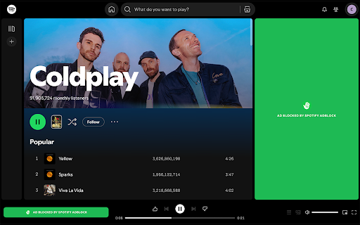 Spotify Adblock screenshot