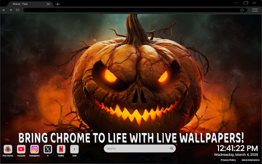 Halloween Horror Pumpkin Live Wallpaper screenshot