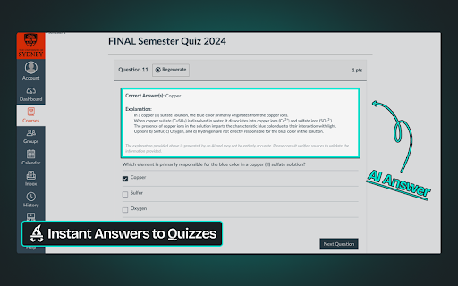 Wizard - Quiz Solver Canvas AI Extension screenshot