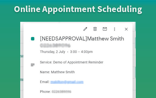 Appointment Reminder | Google Calendar screenshot