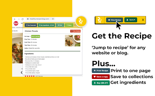 Recipe Cart | View & Save Recipes screenshot
