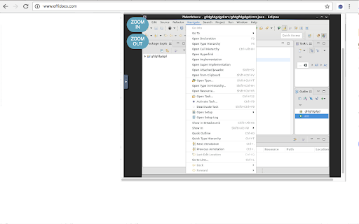 Eclipse IDE online screenshot