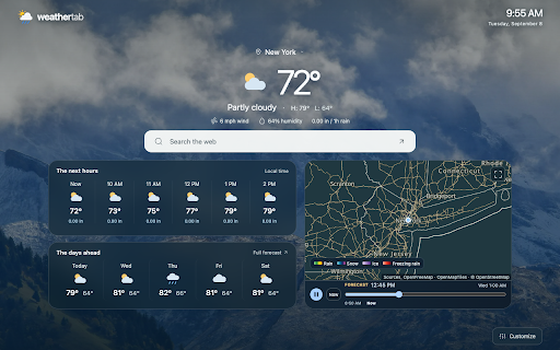 Weather Tab screenshot