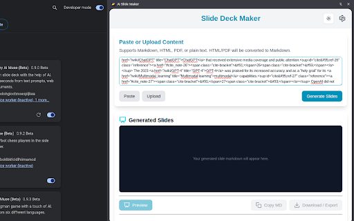 Slide Deck Maker by AI Muse (Beta) screenshot