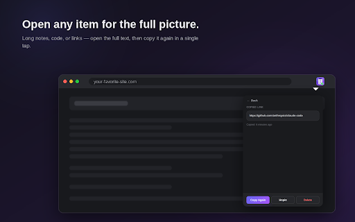 Clipboard Diary - Copy History Saved Automatically screenshot