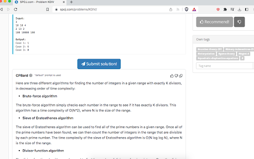CPBARD - Competitive Programming Assistant screenshot