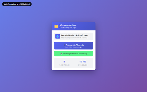 Webpage Archive - Save Websites screenshot