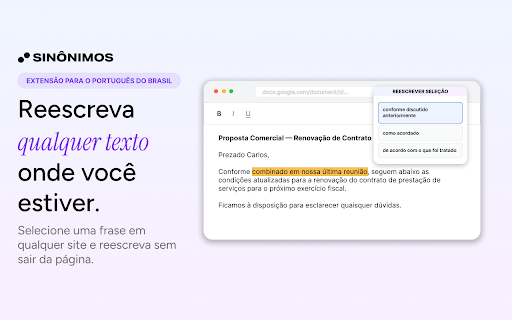 Sinônimos – Reescreva textos com IA screenshot