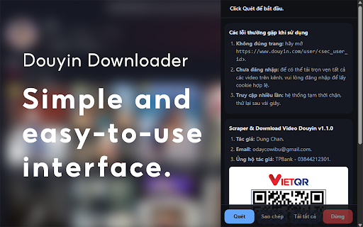Scraper & Download All Video Douyin in Profile screenshot