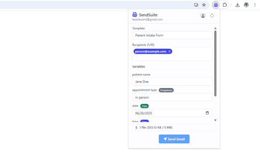 SendSuite: Express Email Templates screenshot