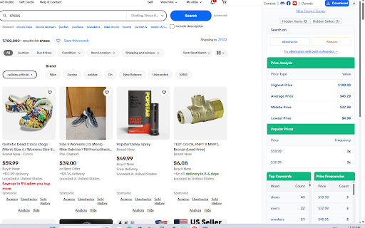 ebay Sold History, Offer History - Average High Mid Low Price - eBextractor screenshot