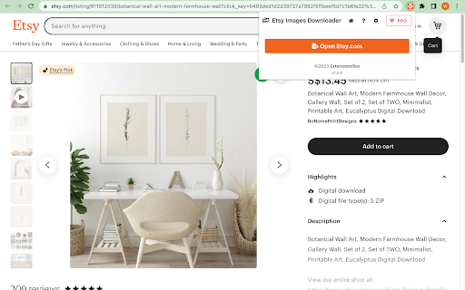 Etsy Images Downloader screenshot