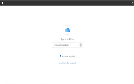 iCloud Dashboard screenshot