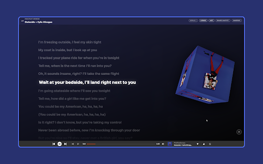 CloudLyrics - Full Screen Lyrics for SoundCloud screenshot