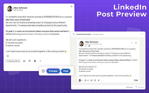 LinkedIn Text Formatter: Bold Text & 20+ Fonts | Post Formatter screenshot