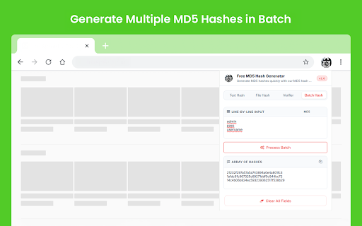Free MD5 Hash Generator screenshot