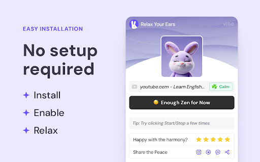 Relax Your Ears - AI Audio Enhancer for Chrome Tabs screenshot