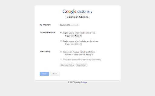 Google Dictionary (by Google) screenshot