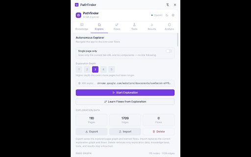 Pathfinder - Automated UI Test Crawler screenshot