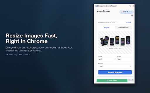 Image Resizer Extension screenshot
