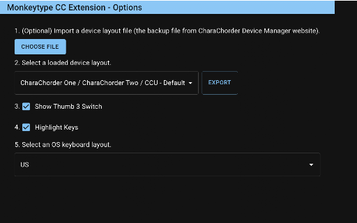 Monkeytype CC Extension screenshot
