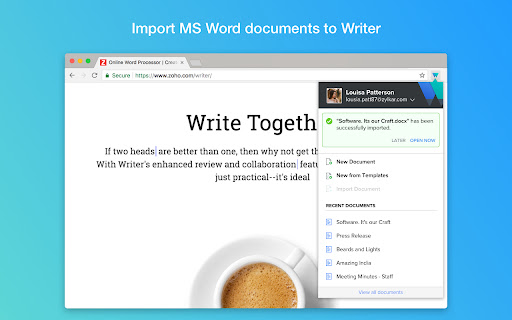 Writer - Extension & Clipper screenshot