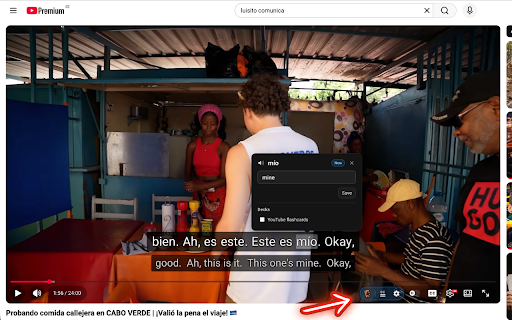 DuoNinja - Dual captions for YouTube videos screenshot