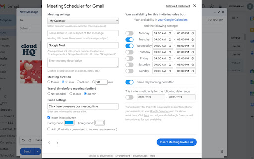 Meeting Scheduler for Gmail™ by cloudHQ screenshot