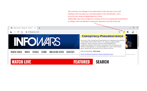 Media Bias Fact Check screenshot