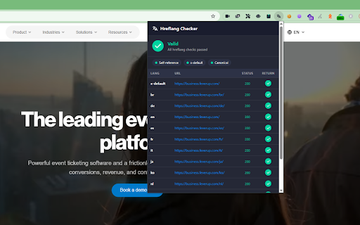 Hreflang Checker - International SEO Validator screenshot