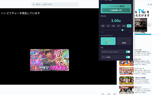 TVer倍速再生＆PiP — TVer Plus screenshot