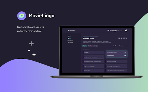MovieLingo: Learn languages with Netflix screenshot